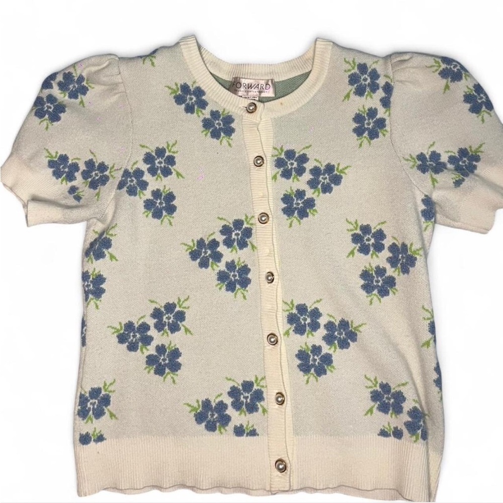 Beige Flower Button Up Top